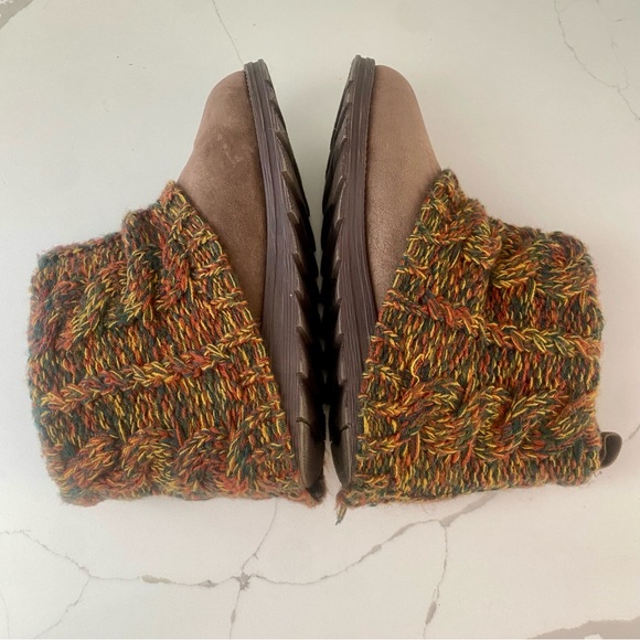 MUK LUKS PATTI CABLE SWEATER CUFF WATER RESISTANT BROWN ANKLE BOOT  SIZE… - Picture 5 of 9